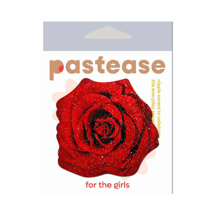 Pastease Glitter Velvet Blooming Rose Red O/S - SexToy.com