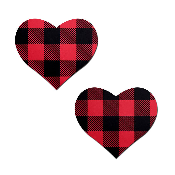 Pastease Premium Holiday Hearts - Plaid O/s - SexToy.com