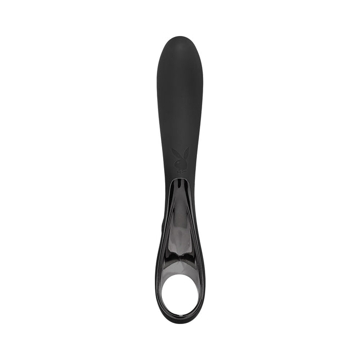 Playboy Ollo Rechargeable Silicone Vibrator With Ring Handle 2 Am - SexToy.com