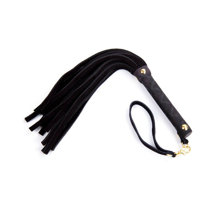 Ple'sur 11 In. Mini Leather Flogger Black - SexToy.com