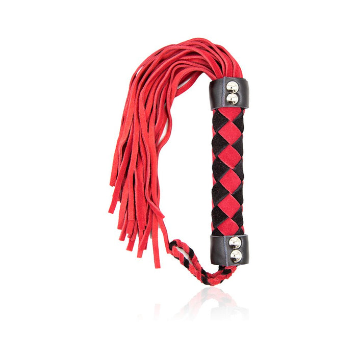 Ple'sur 15.5 In. Leather Flogger Red - SexToy.com