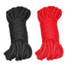 Plesur Cotton Shibari Bondage Rope 2 Pack - Black/red - SexToy.com