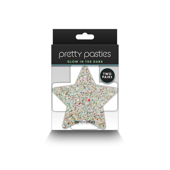 Pretty Pasties Star & Cross Glow 2 Pair - SexToy.com