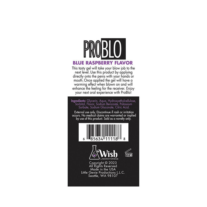 Pro Blo Blue Raspberry 1.5 Oz. - SexToy.com