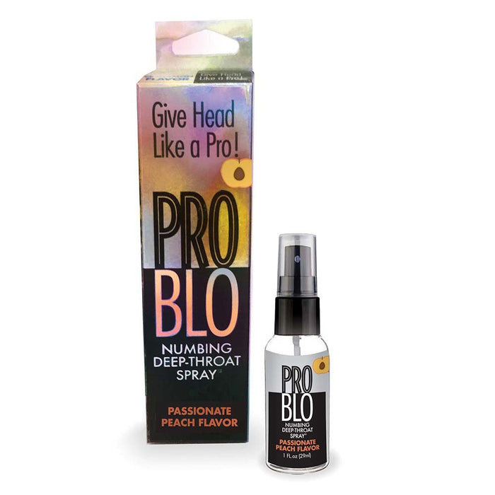 Pro Blo Numbing Deep Throat Spray Peach 1 Oz. - SexToy.com