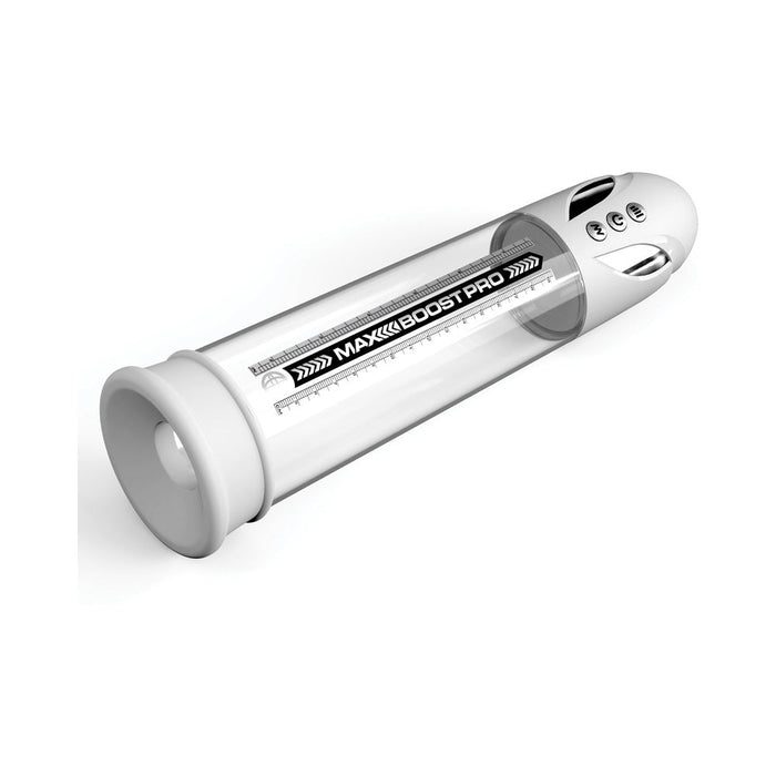 Pump Worx Max Boost Pro Flow White/clear - SexToy.com