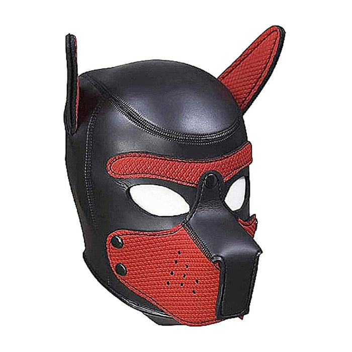 Puppy Play Neoprene Puppy Hood Red/black - SexToy.com