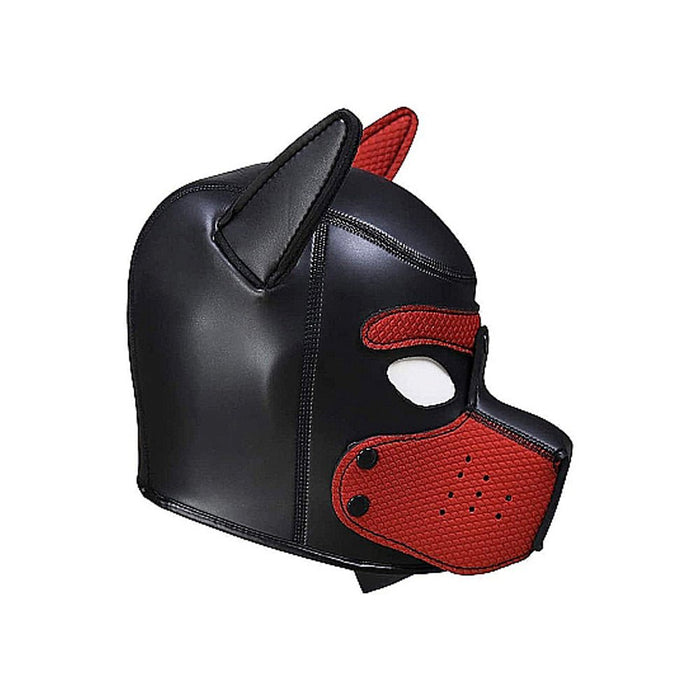 Puppy Play Neoprene Puppy Hood Red/black - SexToy.com