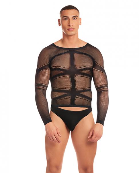 Rainbow Party Cam Boy Mesh 2 pc Set - Black L/XL - SexToy.com