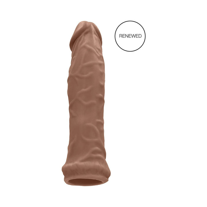 Real Rock Penis Extender - 7" - 17 Cm - Mocha - SexToy.com