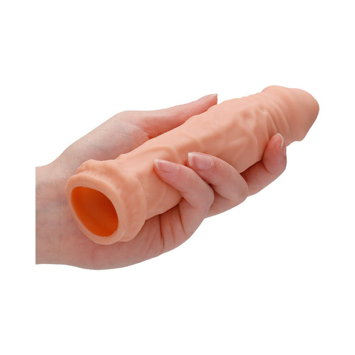 Real Rock Penis Extender - 7" - 17 Cm - Vanilla - SexToy.com