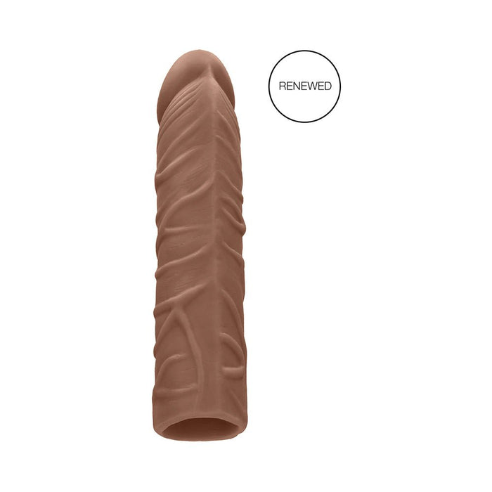 Real Rock Penis Extender - 7" - 17.5 Cm - Mocha - SexToy.com