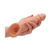 Real Rock Penis Extender With Rings - 9" - 22 Cm - Vanilla - SexToy.com