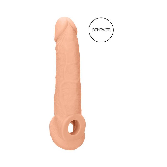 Real Rock Penis Extender With Rings - 9" - 22 Cm - Vanilla - SexToy.com