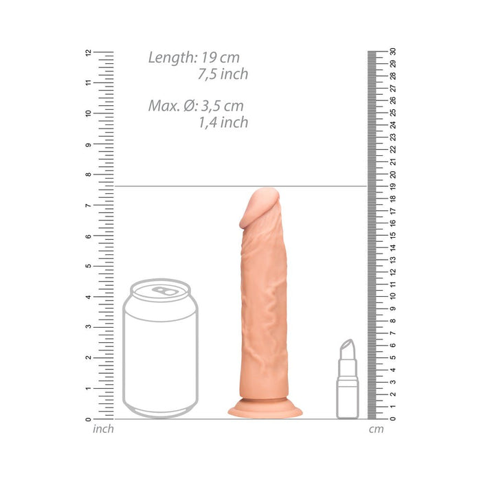 Real Rock Realistic Dildo - 7" - 17 Cm - Vanilla - SexToy.com