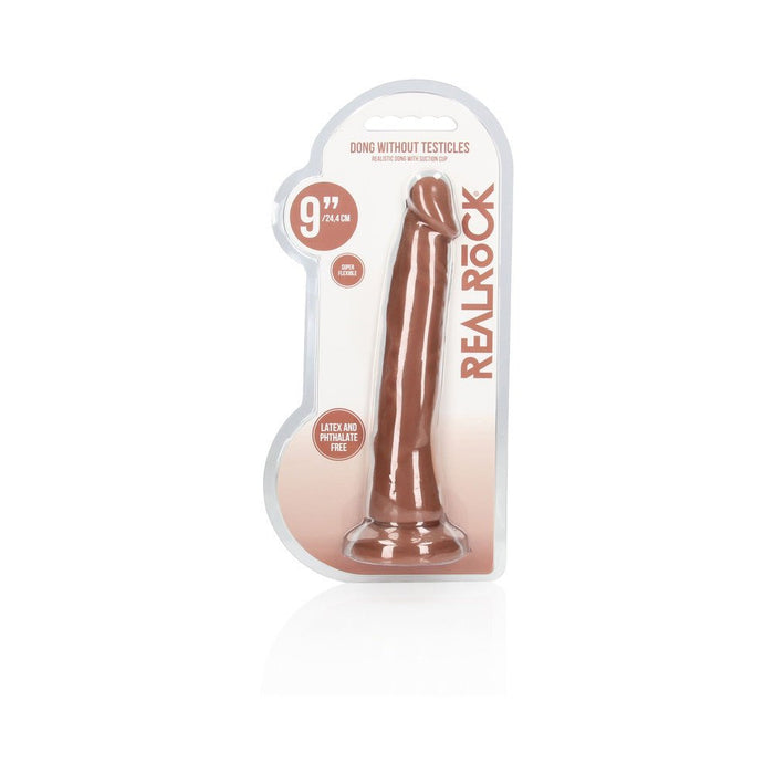 Real Rock Realistic Dildo - 9" - 23 Cm - Mocha - SexToy.com