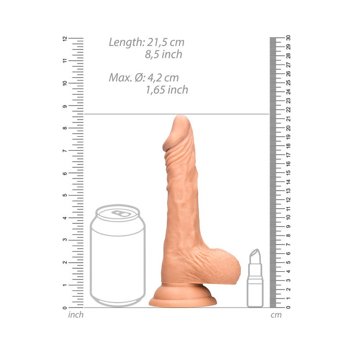 Real Rock Realistic Dildo With Balls - 8" - 20 Cm - Vanilla - SexToy.com