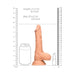 Real Rock Realistic Dildo With Balls - 8" - 20 Cm - Vanilla - SexToy.com