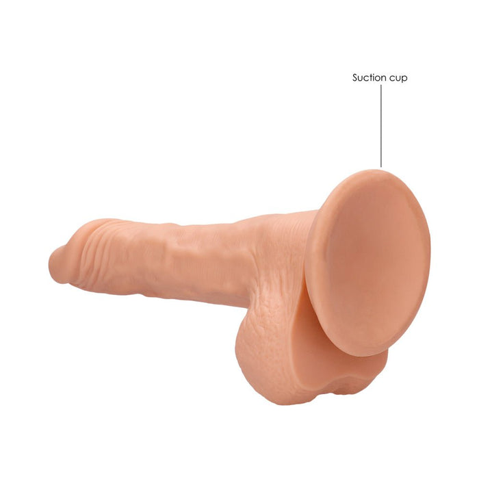 Real Rock Realistic Dildo With Balls - 8" - 20 Cm - Vanilla - SexToy.com