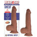 Realcocks Dual Layered Uncut Slider Fat Dick 9 In. Brown - SexToy.com