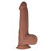 Realcocks Dual Layered Uncut Slider Fat Dick 9 In. Brown - SexToy.com