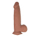 Realcocks Dual Layered Uncut Slider Thick Shaft 9.25 In. Brown - SexToy.com