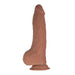 Realcocks Dual Layered Uncut Slider Tight Balls 9.5 In. Brown - SexToy.com