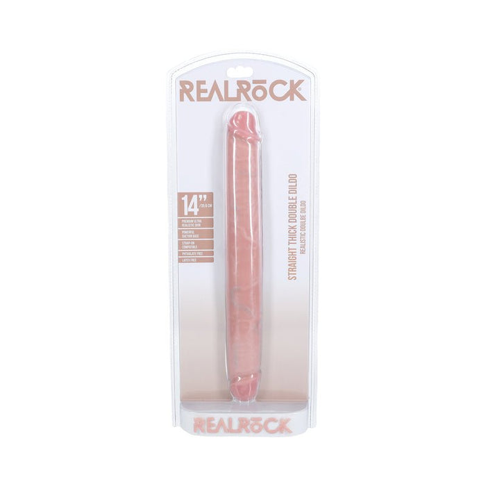 Realrock 14 In. Thick Double - ended Dong Beige - SexToy.com