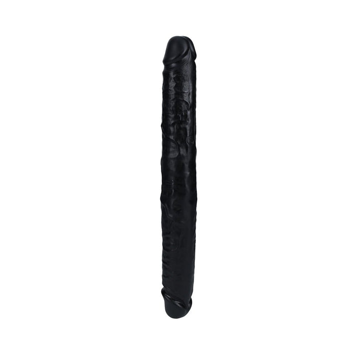 Realrock 14 In. Thick Double - ended Dong Black - SexToy.com