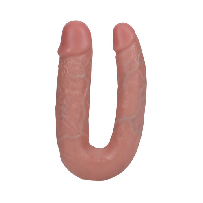 Realrock 5 In. U - shaped Double Dildo Beige - SexToy.com