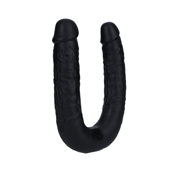 Realrock 9 In. U - shaped Double Dildo Black - SexToy.com