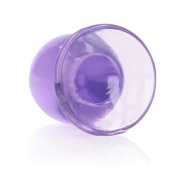 Realrock Crystal Clear 3.5 In. Anal Plug Purple - SexToy.com