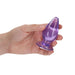 Realrock Crystal Clear 3.5 In. Anal Plug Purple - SexToy.com