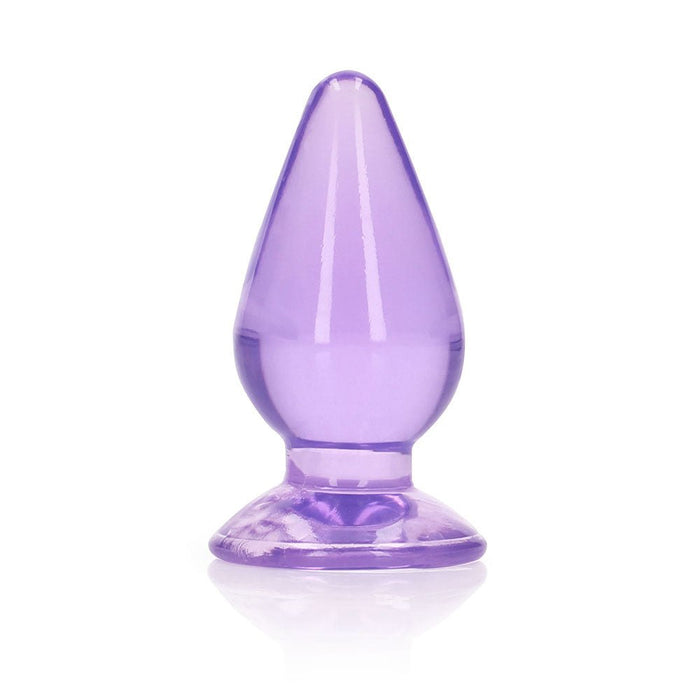 Realrock Crystal Clear 3.5 In. Anal Plug Purple - SexToy.com