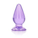 Realrock Crystal Clear 3.5 In. Anal Plug Purple - SexToy.com