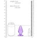 Realrock Crystal Clear 3.5 In. Anal Plug Purple - SexToy.com