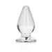 Realrock Crystal Clear 4.5 In. Anal Plug Clear - SexToy.com