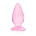 Realrock Crystal Clear 4.5 In. Anal Plug Pink - SexToy.com