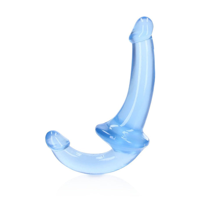 Realrock Crystal Clear 6 In. Strapless Strap - on Dildo Blue - SexToy.com