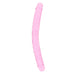 Realrock Crystal Clear Double Dong 13 In. Dual - ended Dildo Pink - SexToy.com