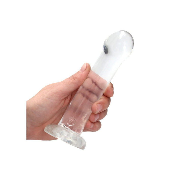 Realrock Crystal Clear Non - realistic Dildo With Suction Cup 6.7 In. Translucent - SexToy.com