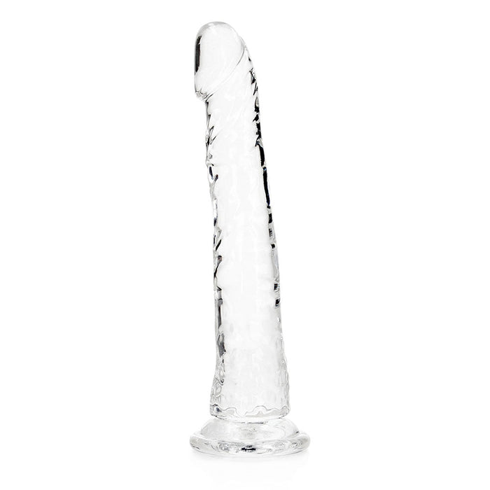 Realrock Crystal Clear Slim 10 In. Dildo Clear - SexToy.com