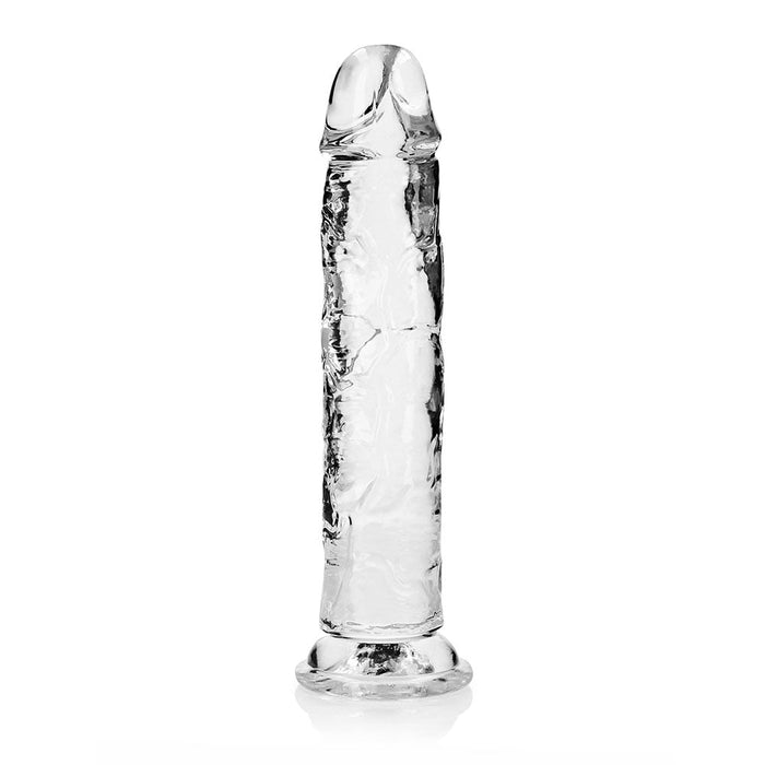 Realrock Crystal Clear Straight 10 In. Dildo Without Balls Clear - SexToy.com