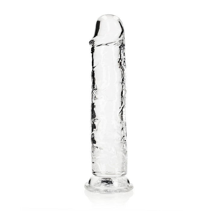 Realrock Crystal Clear Straight 10 In. Dildo Without Balls Clear - SexToy.com