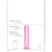 Realrock Crystal Clear Straight 11 In. Dildo Without Balls Pink - SexToy.com