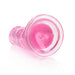 Realrock Crystal Clear Straight 11 In. Dildo Without Balls Pink - SexToy.com