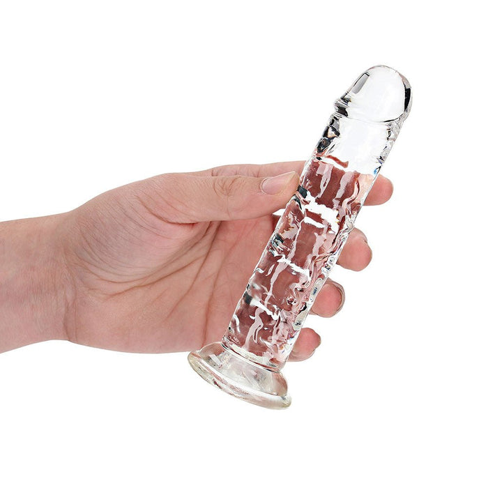 Realrock Crystal Clear Straight 6 In. Dildo Without Balls Clear - SexToy.com