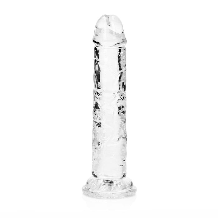 Realrock Crystal Clear Straight 6 In. Dildo Without Balls Clear - SexToy.com