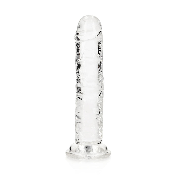 Realrock Crystal Clear Straight 6 In. Dildo Without Balls Clear - SexToy.com