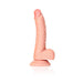 Realrock Curved Realistic Dildo With Balls And Suction Cup 7 In. Light - SexToy.com